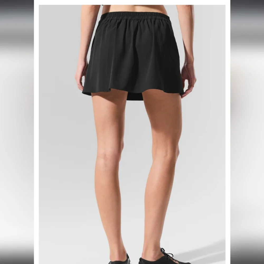 ALO Yoga Dreamscape Black Tennis Skirt